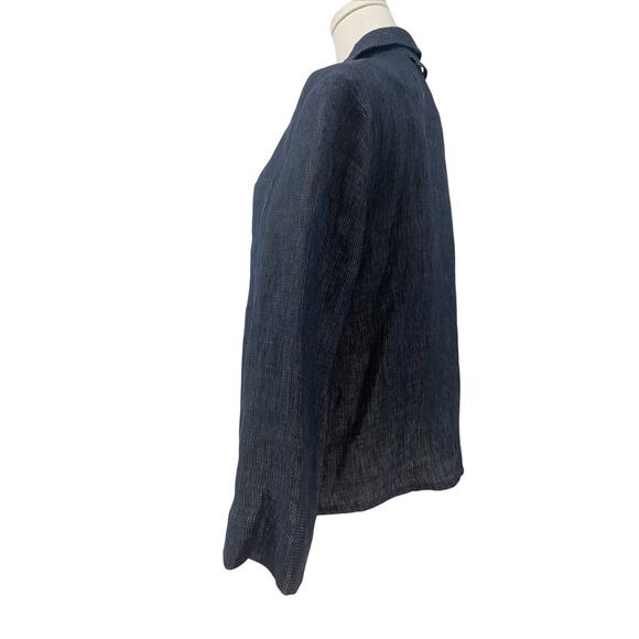 XENIA TELUNTS Mens Button Down Certified Organic Cotton Gray/White 2/3 - Picture 4 of 6